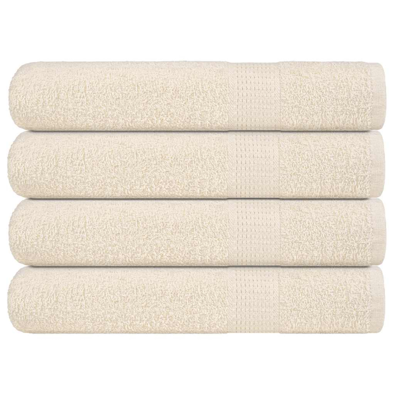 Handtücher 4 Stk. Creme 100x200 cm 360 g/m² 100% Baumwolle