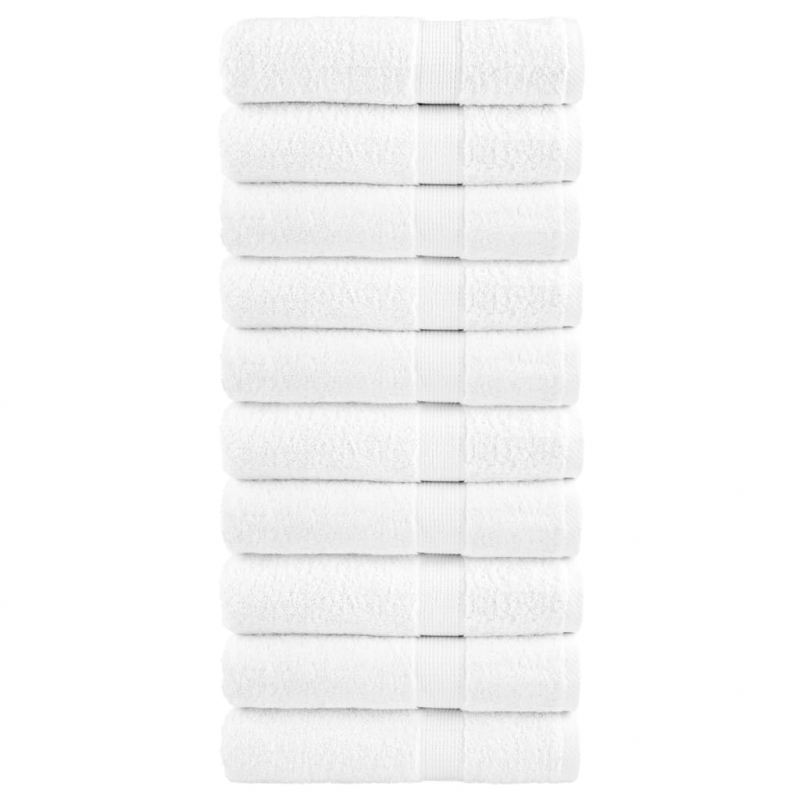 Premium-Duschtücher SOLUND 10 Stk. Weiß 70x140 cm 600 g/m²