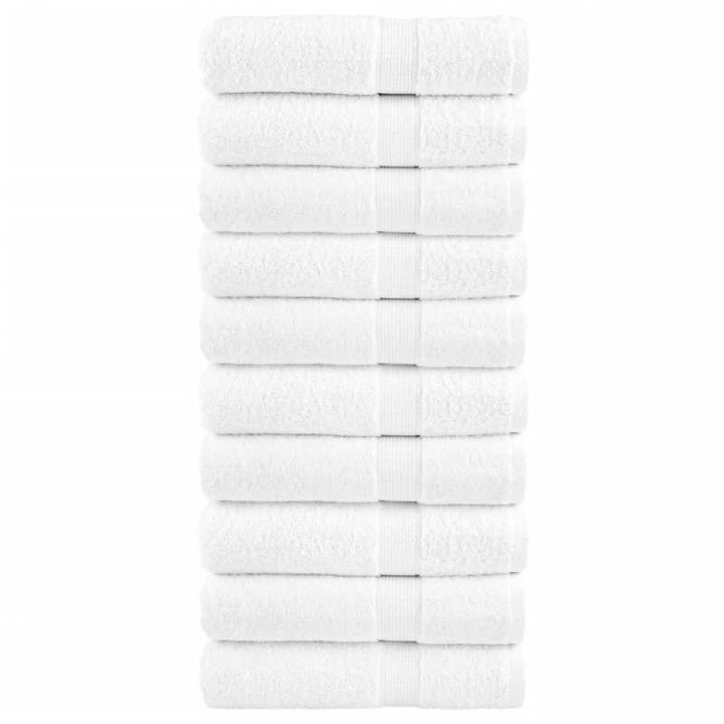 Premium-Badetücher SOLUND 10 Stk. Weiß 100x150 cm 600 g/m²