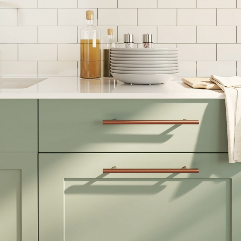 Möbelgriffe 10 Stk. Bronzen 192 mm Edelstahl