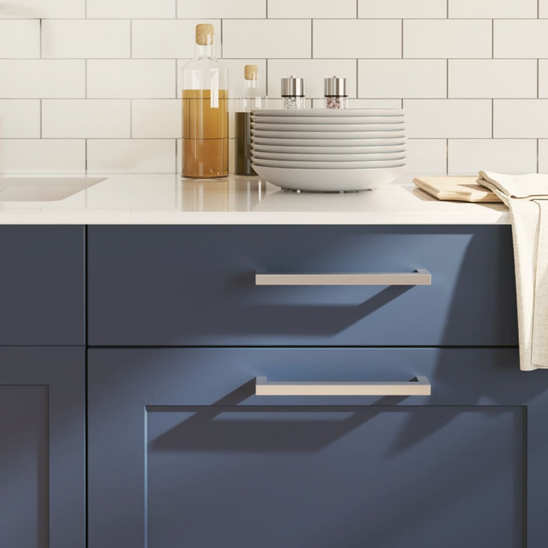 Möbelgriffe 10 Stk. Silbern 192 mm Edelstahl