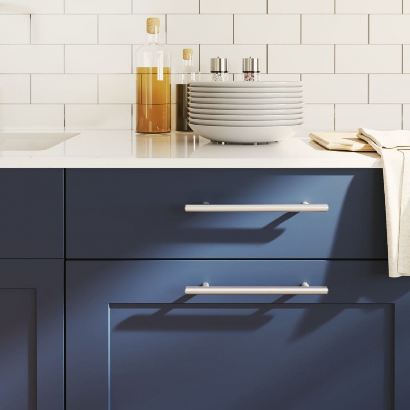 Möbelgriffe 10 Stk. Silbern 160 mm Edelstahl