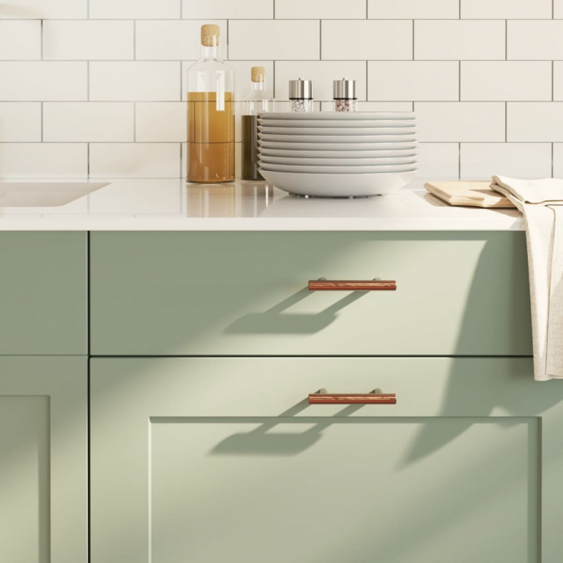 Möbelgriffe 10 Stk. Bronzen 64 mm Edelstahl