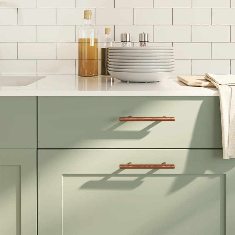 Möbelgriffe 10 Stk. Bronzen 96 mm Edelstahl