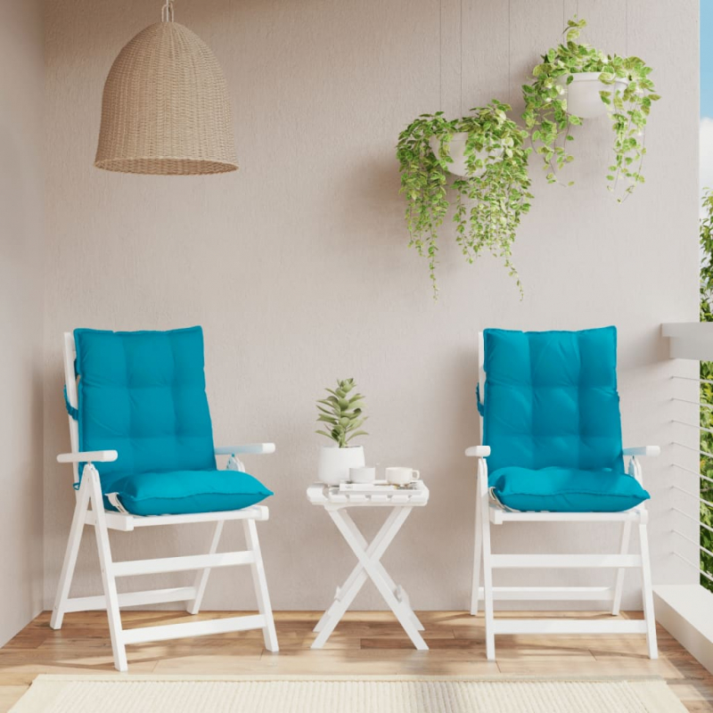 Niedriglehner-Auflagen 2 Stk. Hellblau Oxford-Gewebe