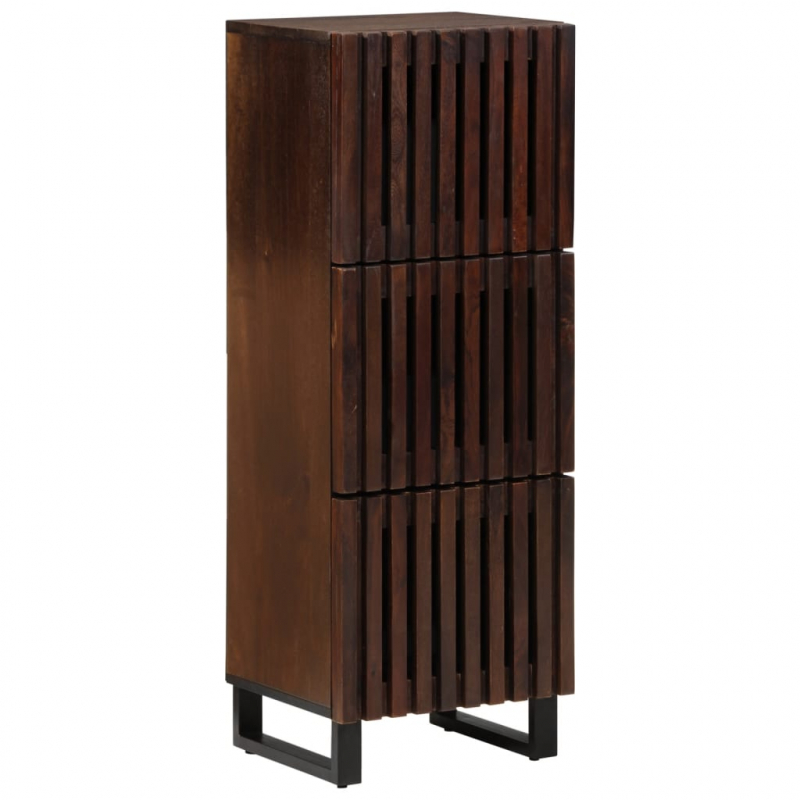 Highboard Braun 40x34x110 cm Massivholz Mango
