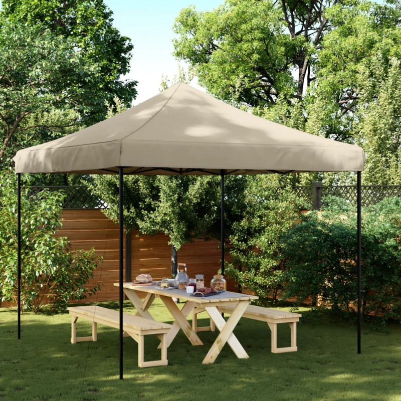 Partyzelt Faltbar Pop-Up Taupe 292x292x315 cm