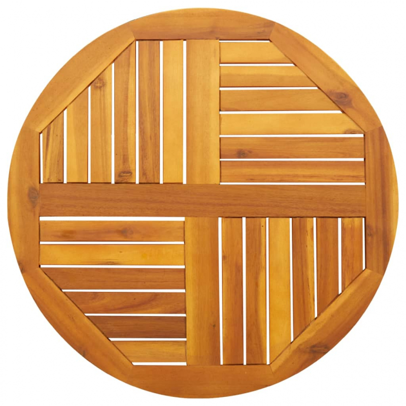 Tischplatte Ø70x2 cm Rund Massivholz Akazie