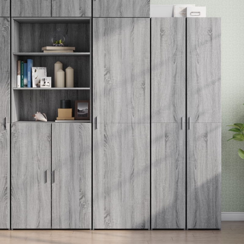 Highboard Grau Sonoma 50x42,5x185 cm Holzwerkstoff