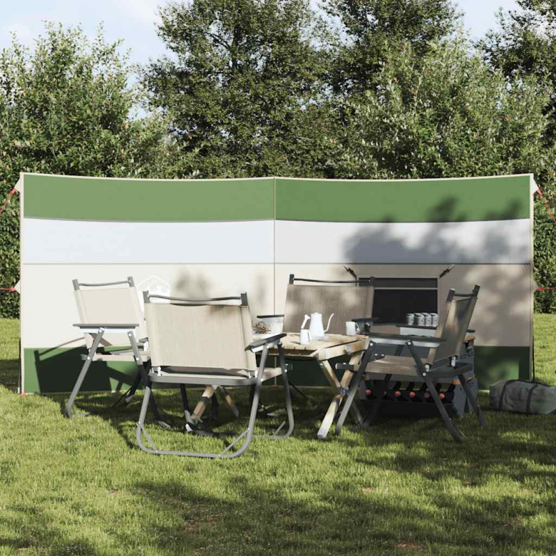 Camping-Windschutz Grün 340x130 cm Wasserdicht