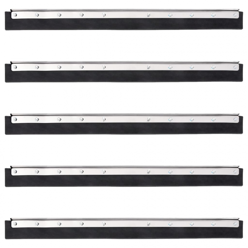 Bodenabzieher 5 Stk. 75x2x5 cm Stahl und Gummi