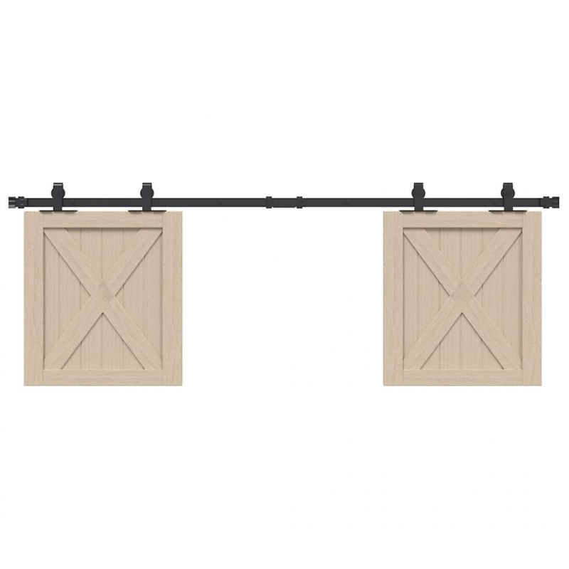 Schiebetürbeschlag Set für Schranktüren 152 cm Karbonstahl