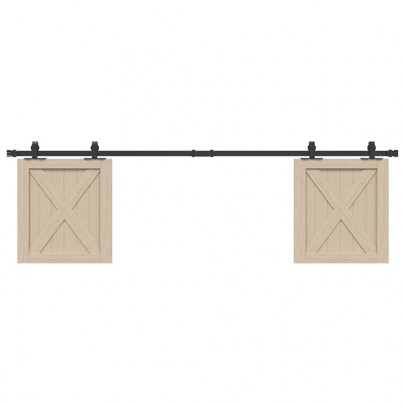 Schiebetürbeschlag Set für Schranktüren 183 cm Karbonstahl