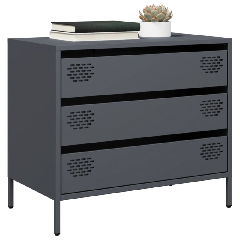 Sideboard Anthrazit 68x39x58,5 cm Kaltgewalzter Stahl