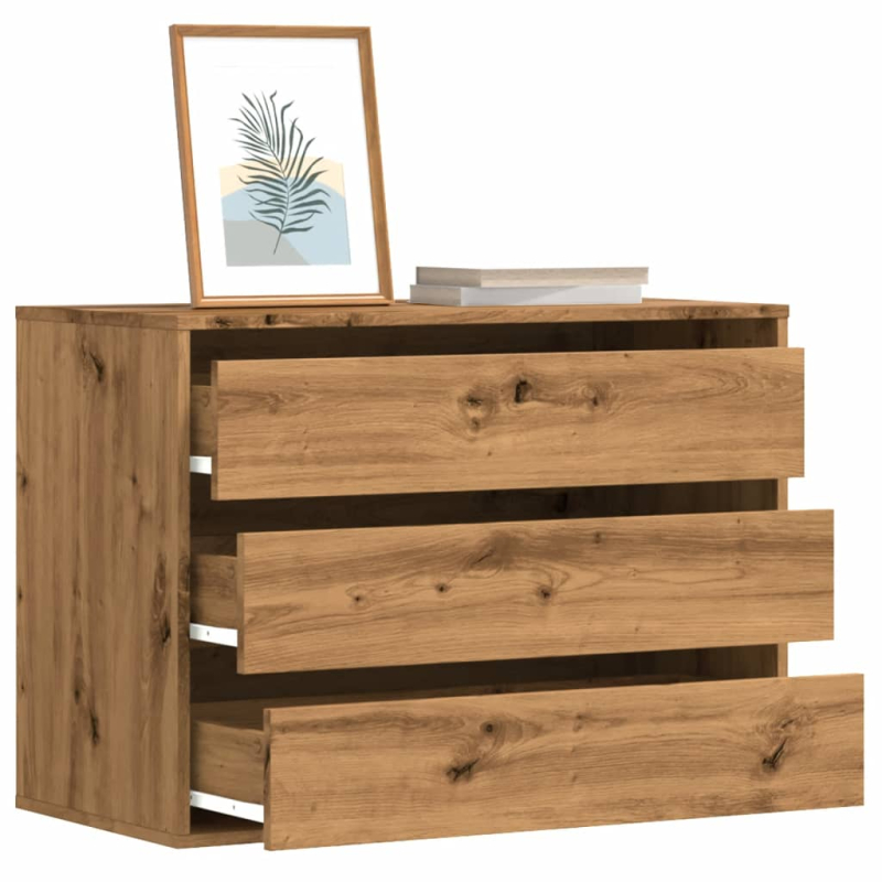 Kommode Artisan-Eiche 80x41x58 cm Holzwerkstoff