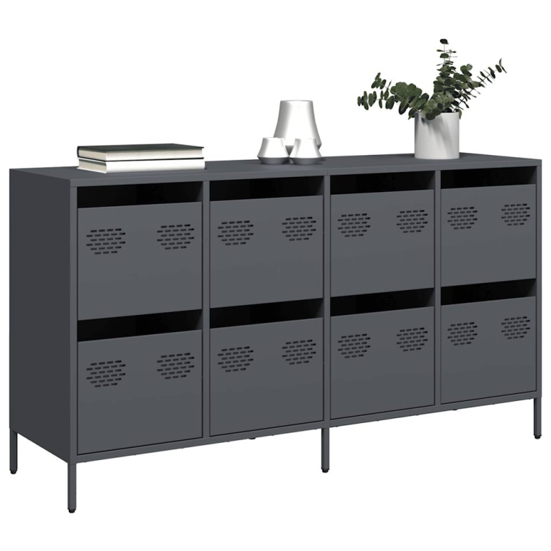 Sideboard Anthrazit 135x39x73,5 cm Kaltgewalzter Stahl