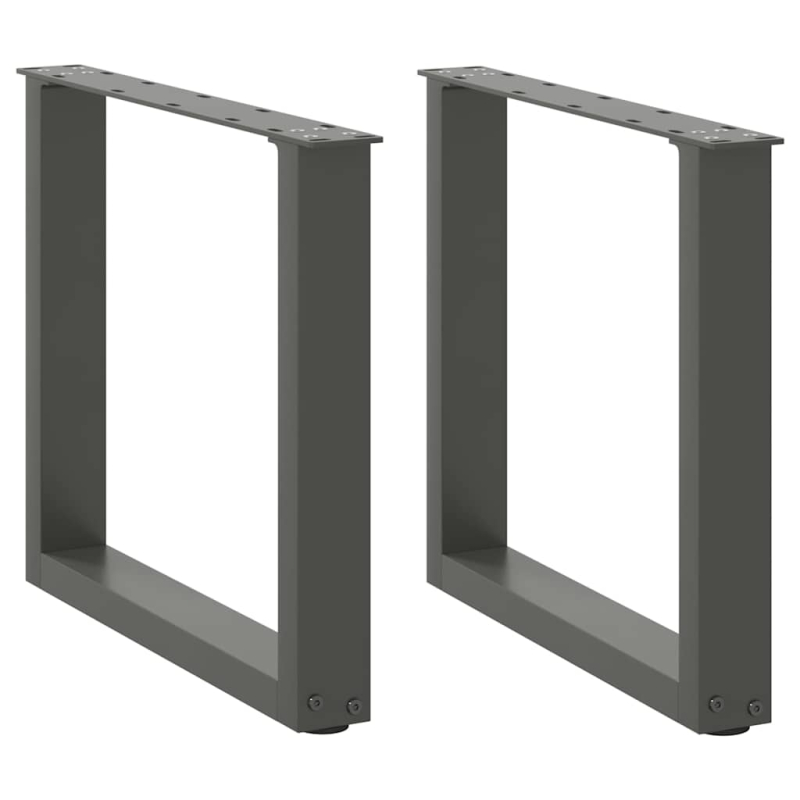 Couchtischbeine U-Form 2 Stk. Anthrazit 50x(42-43) cm Stahl