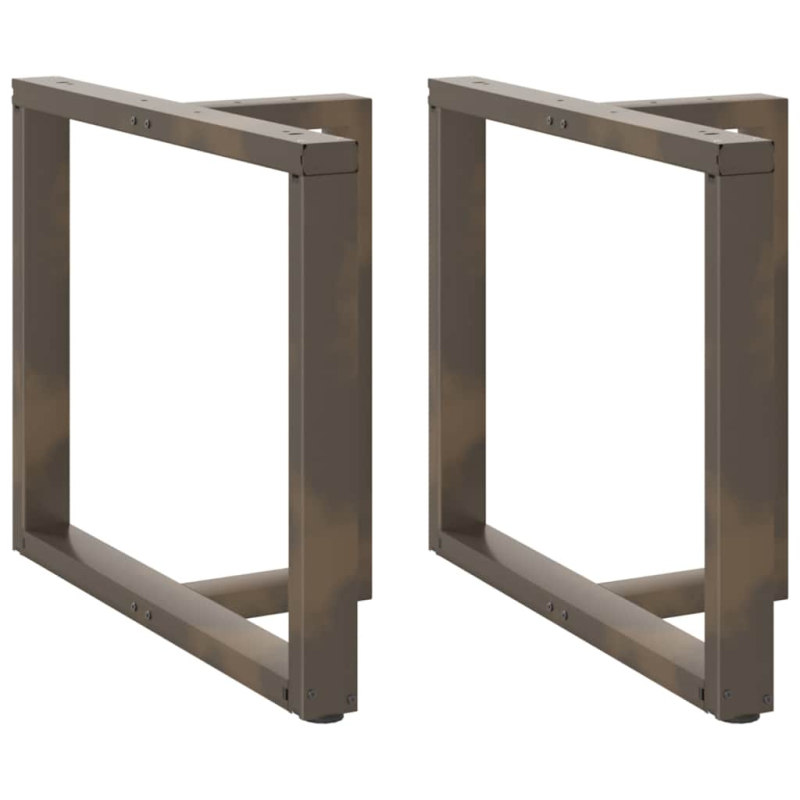 Esstischbeine T-Form 2 Stk. Naturstahl 100x35x(72-73) cm Stahl