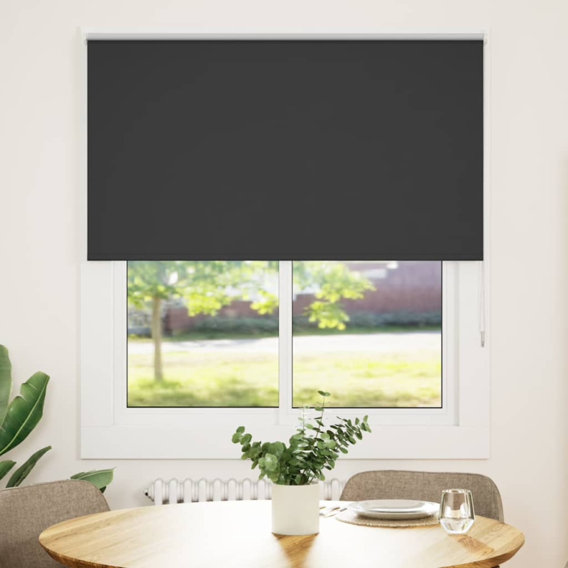 Verdunkelungsrollo Schwarz 120x150 cm Stoffbreite 116,6 cm