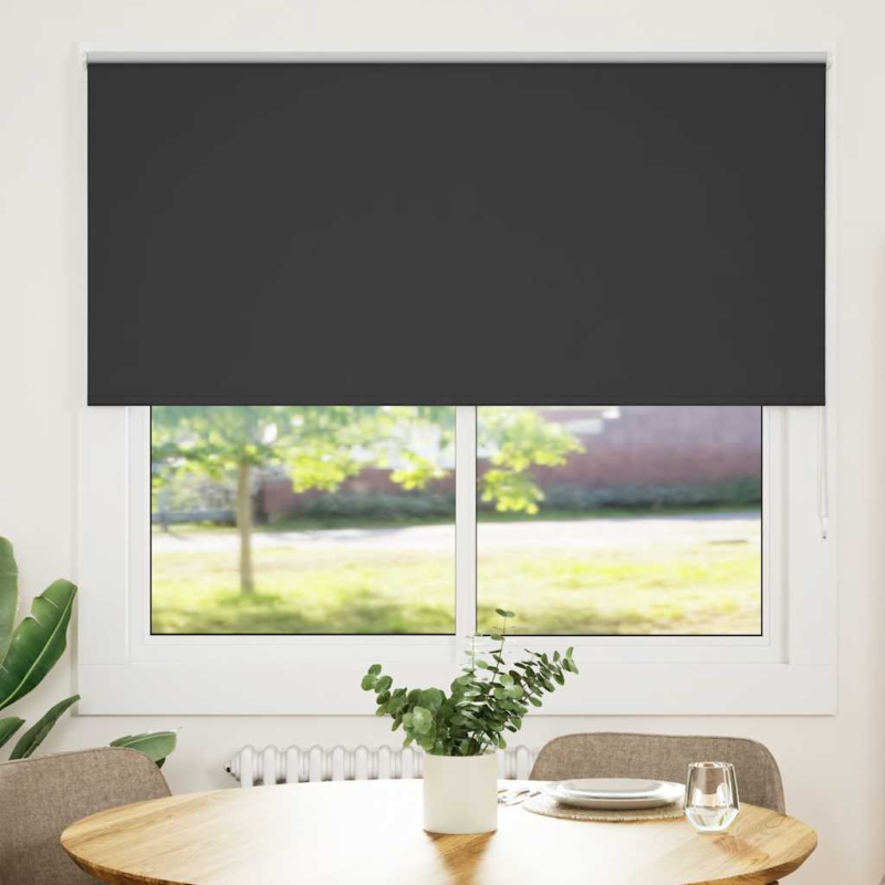 Verdunkelungsrollo Schwarz 160x150 cm Stoffbreite 156,6 cm