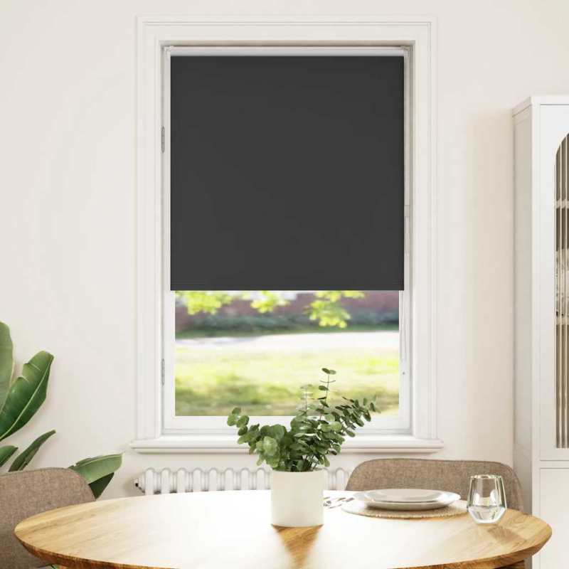 Verdunkelungsrollo Schwarz 65x175 cm Stoffbreite 60,7 cm