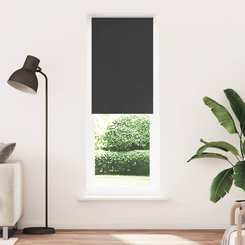Verdunkelungsrollo Schwarz 75x210 cm Stoffbreite 70,7 cm