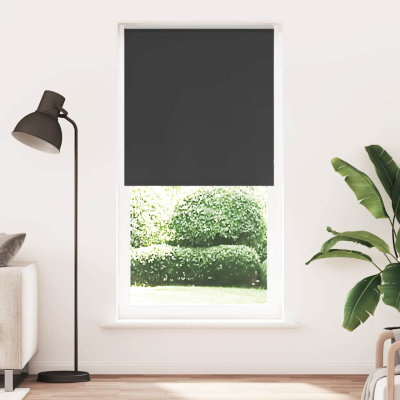 Verdunkelungsrollo Schwarz 95x210 cm Stoffbreite 90,7 cm