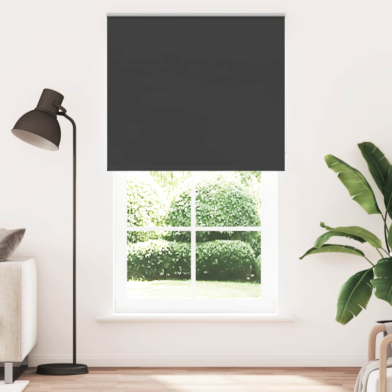Verdunkelungsrollo Schwarz 120x210 cm Stoffbreite 116,6 cm