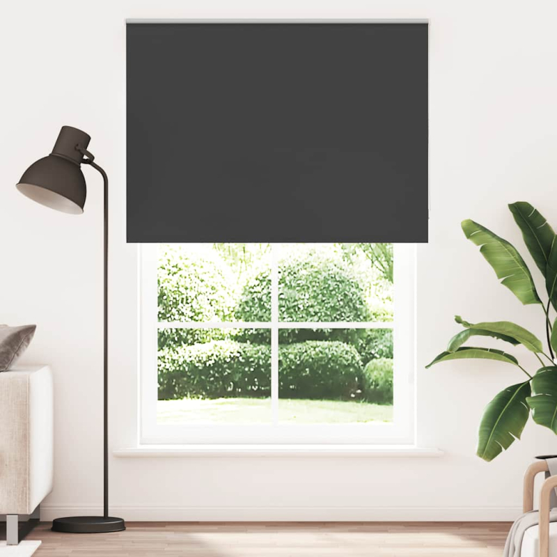Verdunkelungsrollo Schwarz 155x210 cm Stoffbreite 151,6 cm