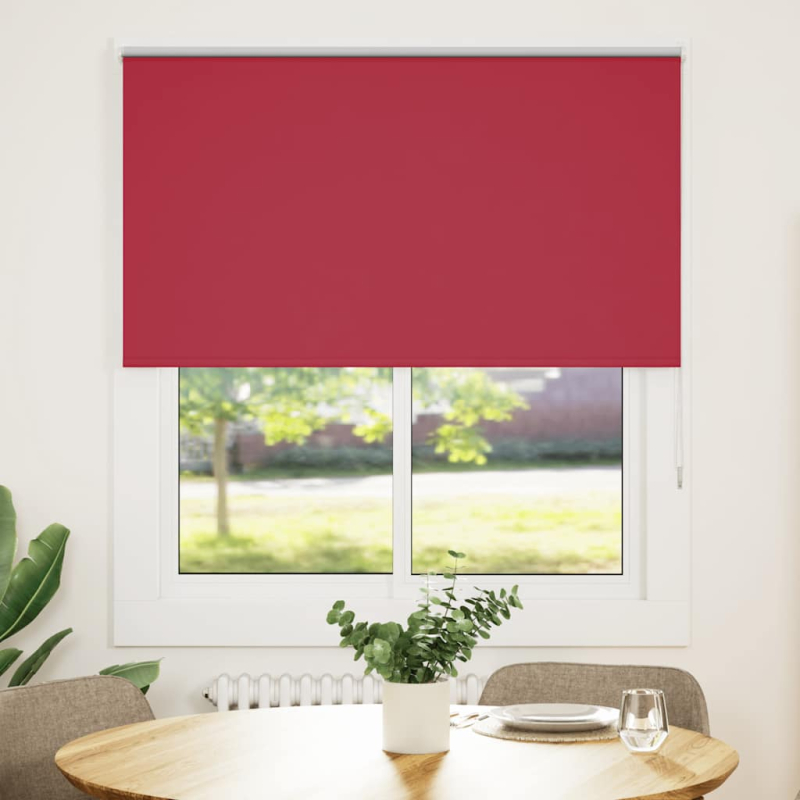 Verdunkelungsrollo Rot 135x150cm Stoffbreite 131,6cm Polyester