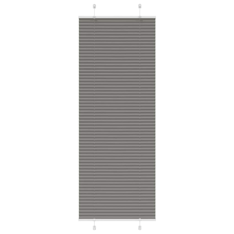 Plissee Anthrazit 80x200 cm Stoffbreite 79,4 cm Polyester