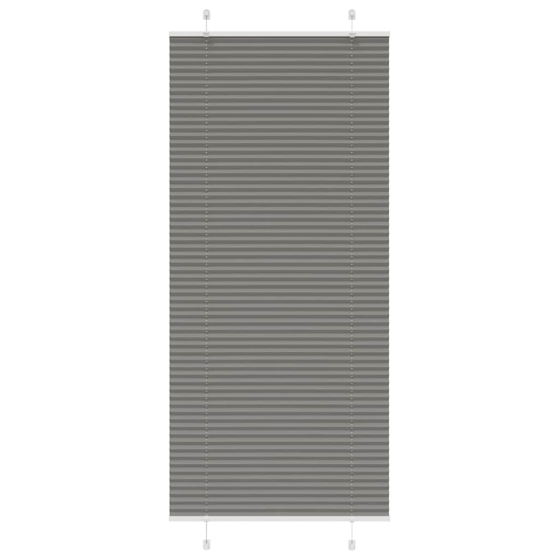 Plissee Anthrazit 90x200 cm Stoffbreite 89,4 cm Polyester