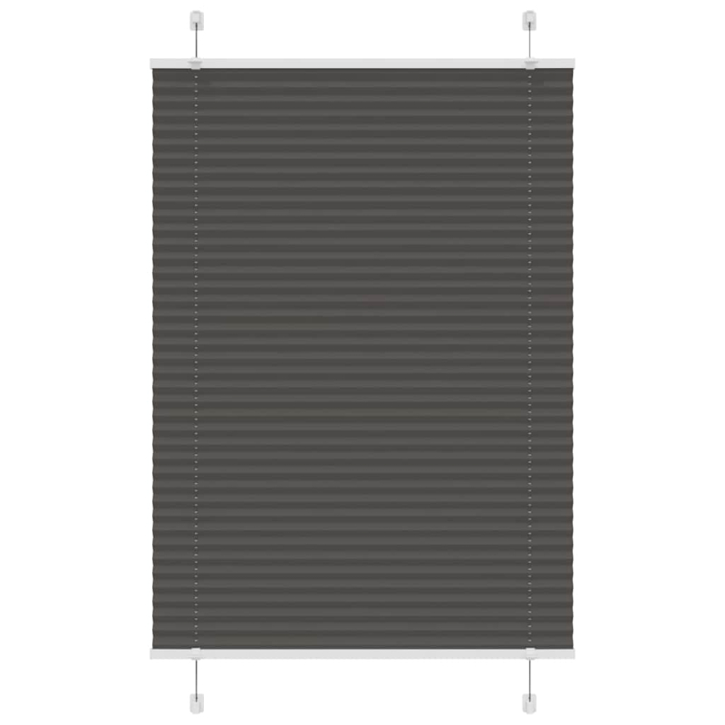Plissee Schwarz 85x100 cm Stoffbreite 84,4 cm Polyester