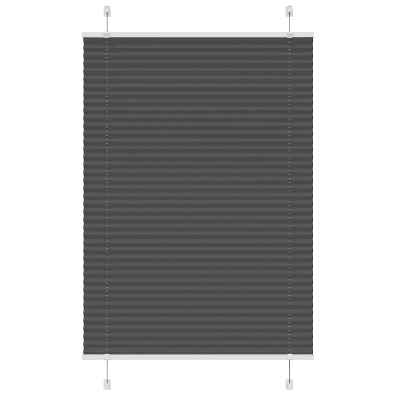 Plissee Schwarz 95x150 cm Stoffbreite 94,4 cm Polyester