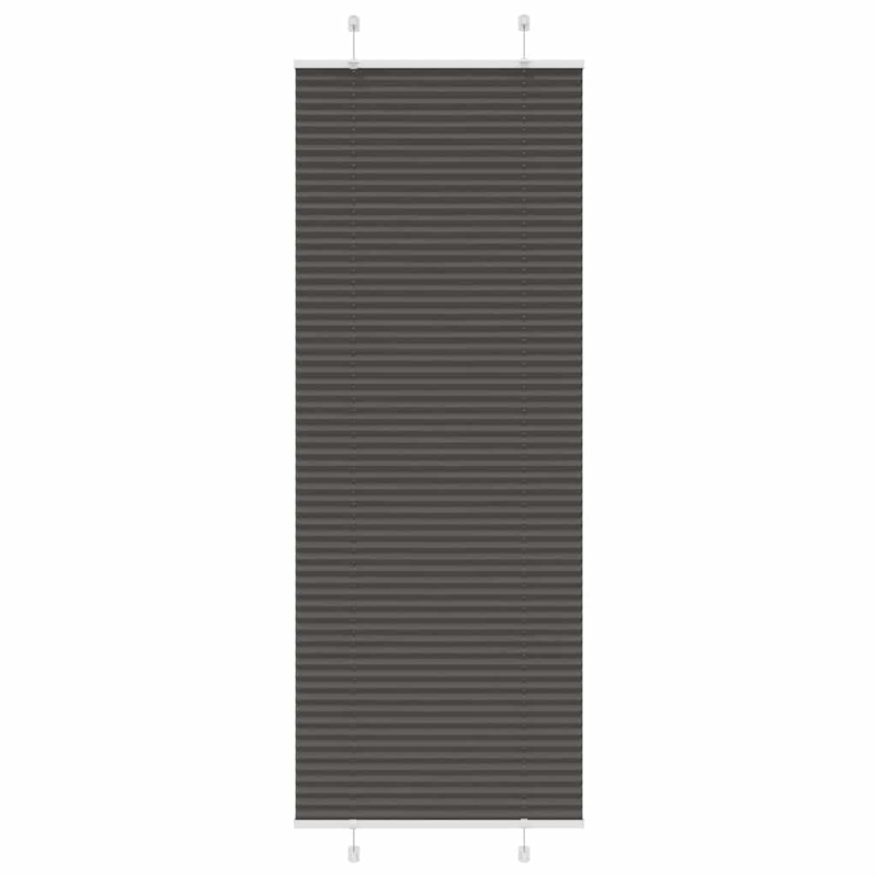 Plissee Schwarz 80x200 cm Stoffbreite 79,4 cm Polyester
