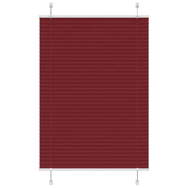 Plissee Bordeauxrot 90x100 cm Stoffbreite 89,4 cm Polyester