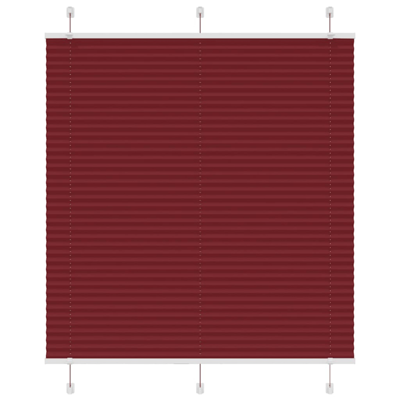 Plissee Bordeauxrot 115x100 cm Stoffbreite 114,4 cm Polyester