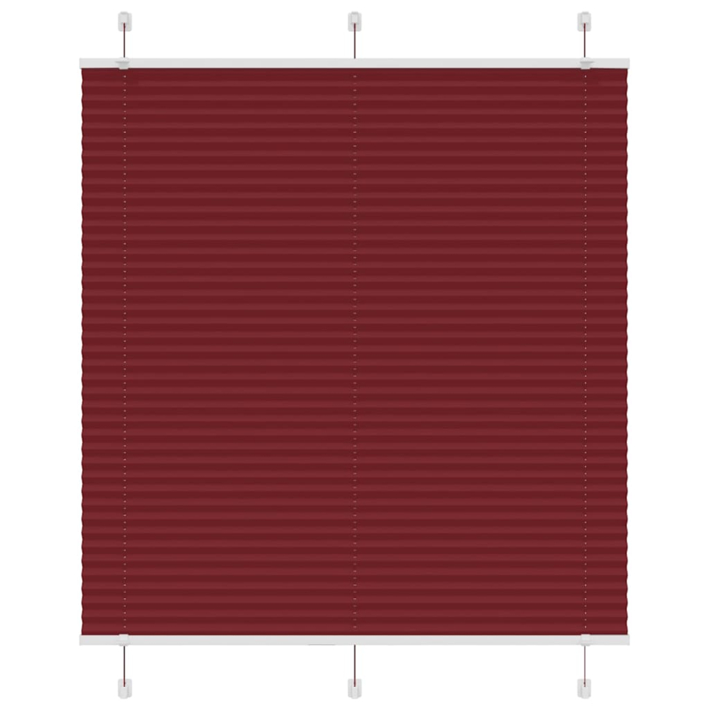 Plissee Bordeauxrot 120x100 cm Stoffbreite 119,4 cm Polyester