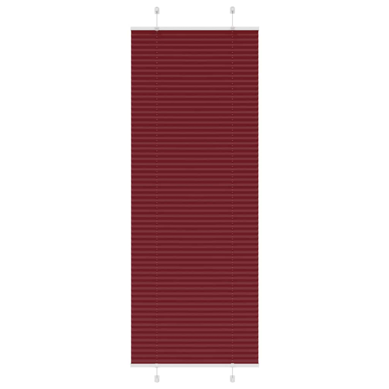 Plissee Bordeauxrot 80x200 cm Stoffbreite 79,4 cm Polyester
