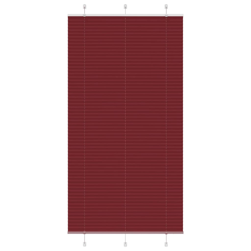Plissee Bordeauxrot 105x200 cm Stoffbreite 104,4 cm Polyester