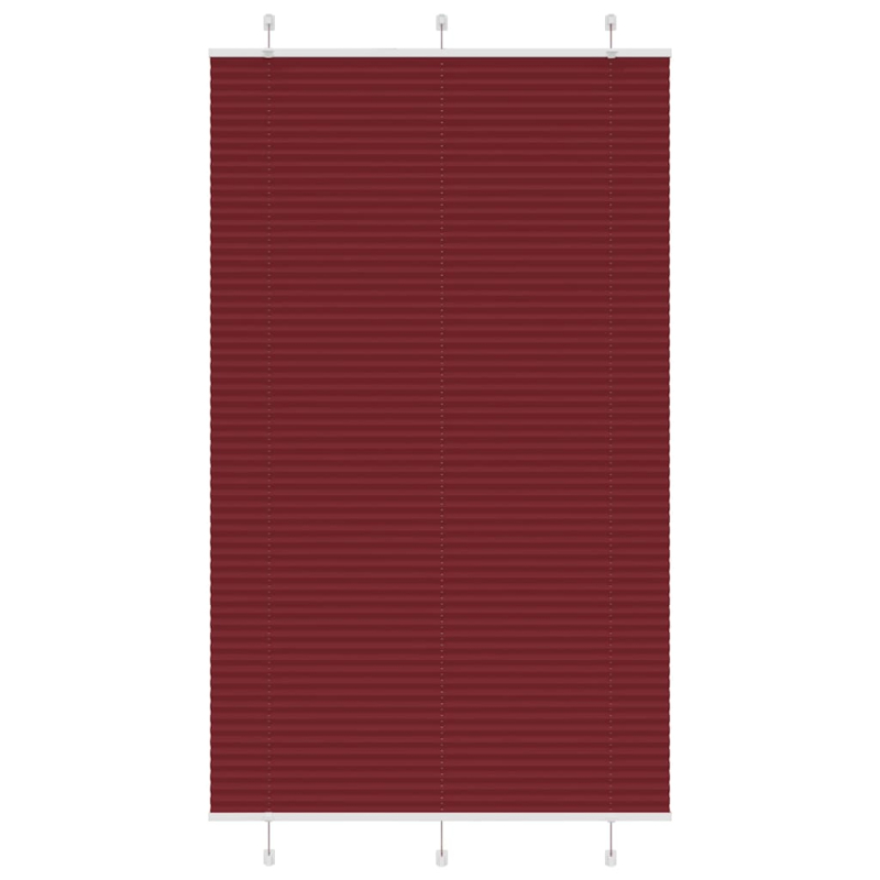 Plissee Bordeauxrot 120x200 cm Stoffbreite 119,4 cm Polyester