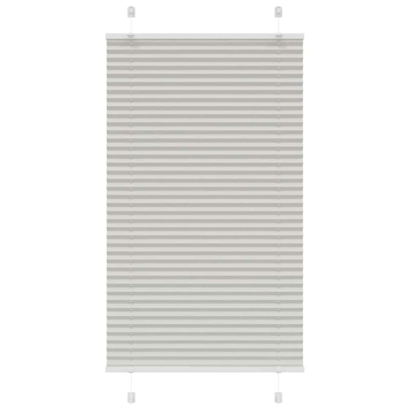 Plissee Hellgrau 75x100 cm Stoffbreite 74,4 cm Polyester