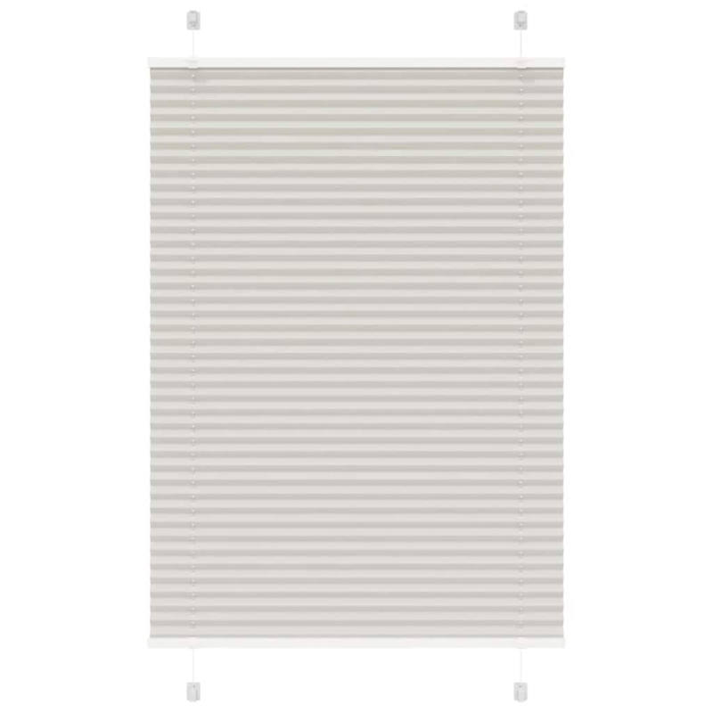 Plissee Hellgrau 95x100 cm Stoffbreite 94,4 cm Polyester