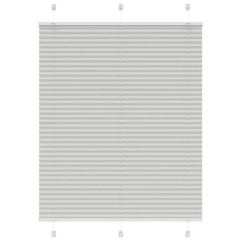 Plissee Hellgrau 105x100 cm Stoffbreite 104,4 cm Polyester