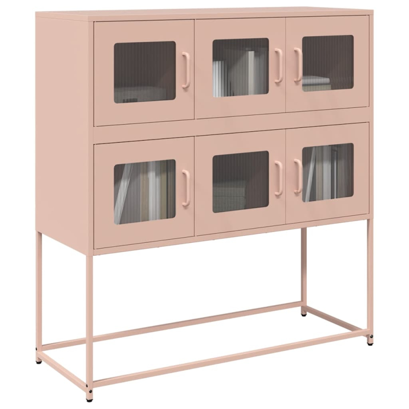 Sideboard Rosa 100,5x39x107 cm Kaltgewalzter Stahl