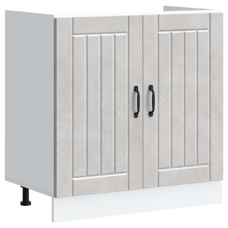 Spülenunterschrank Lucca Betongrau Holzwerkstoff