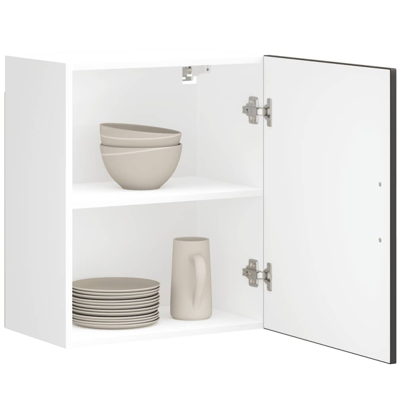 Küchen-Hängeschränke 2 Stk. Porto Schwarz Holzwerkstoff