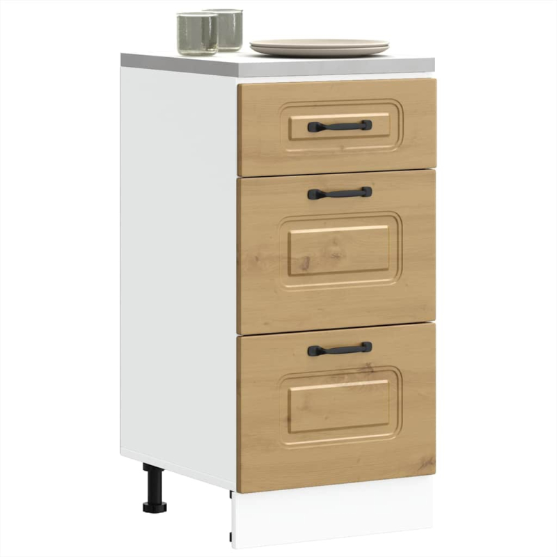 Küchenunterschrank Kalmar Artisan-Eiche Holzwerkstoff