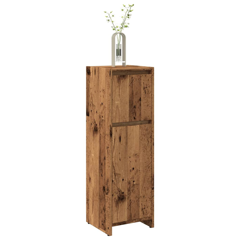 Badschrank Altholz-Optik 30x30x95 cm Holzwerkstoff