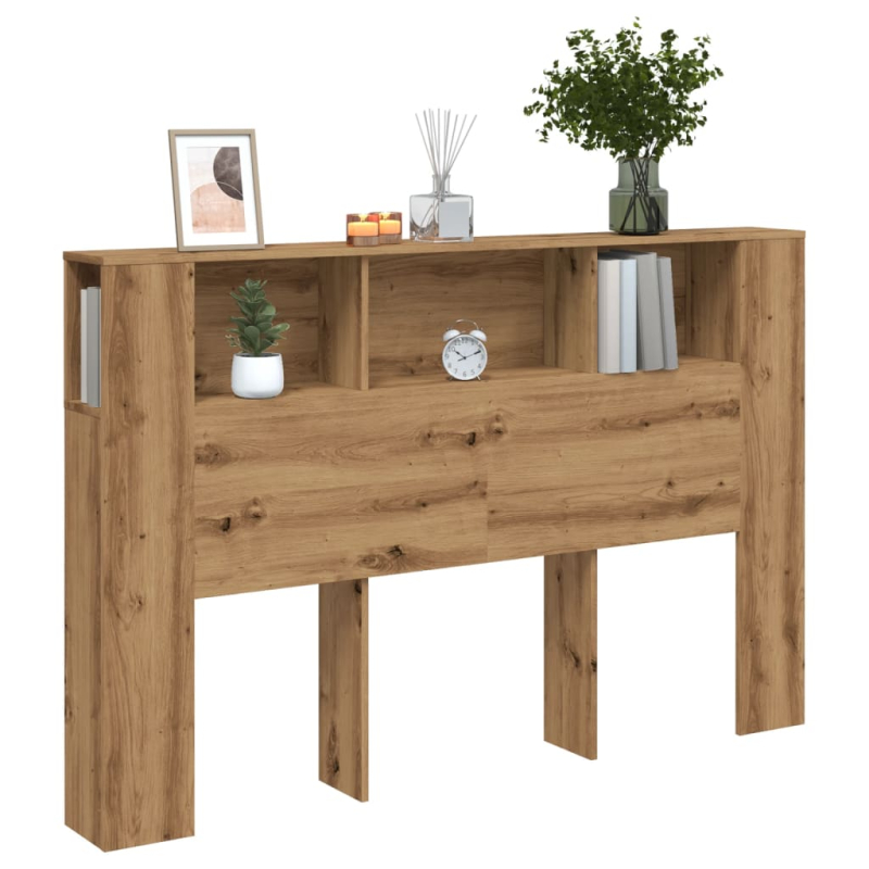 Kopfteil mit Stauraum Artisan-Eiche 160x18,5x103,5 cm